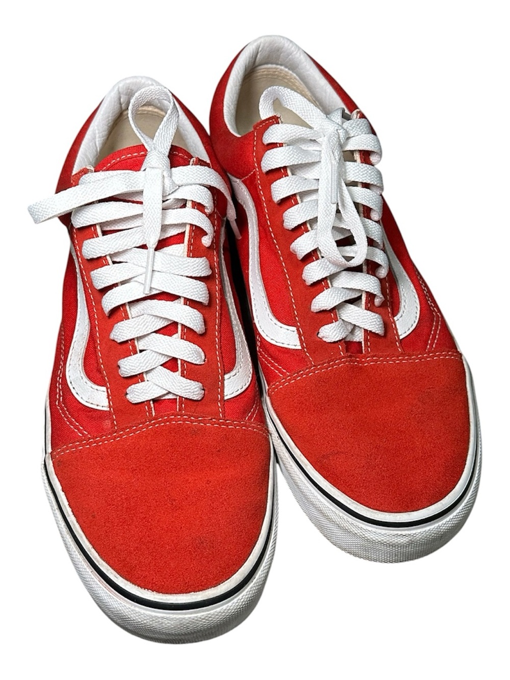 Red Vans Old Skool Shoe Men’s Size 10.5 Womens size 12